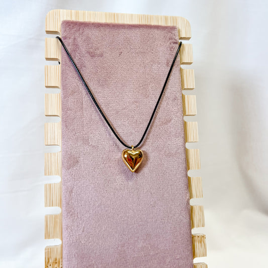 Heart Cord Pendant Necklace