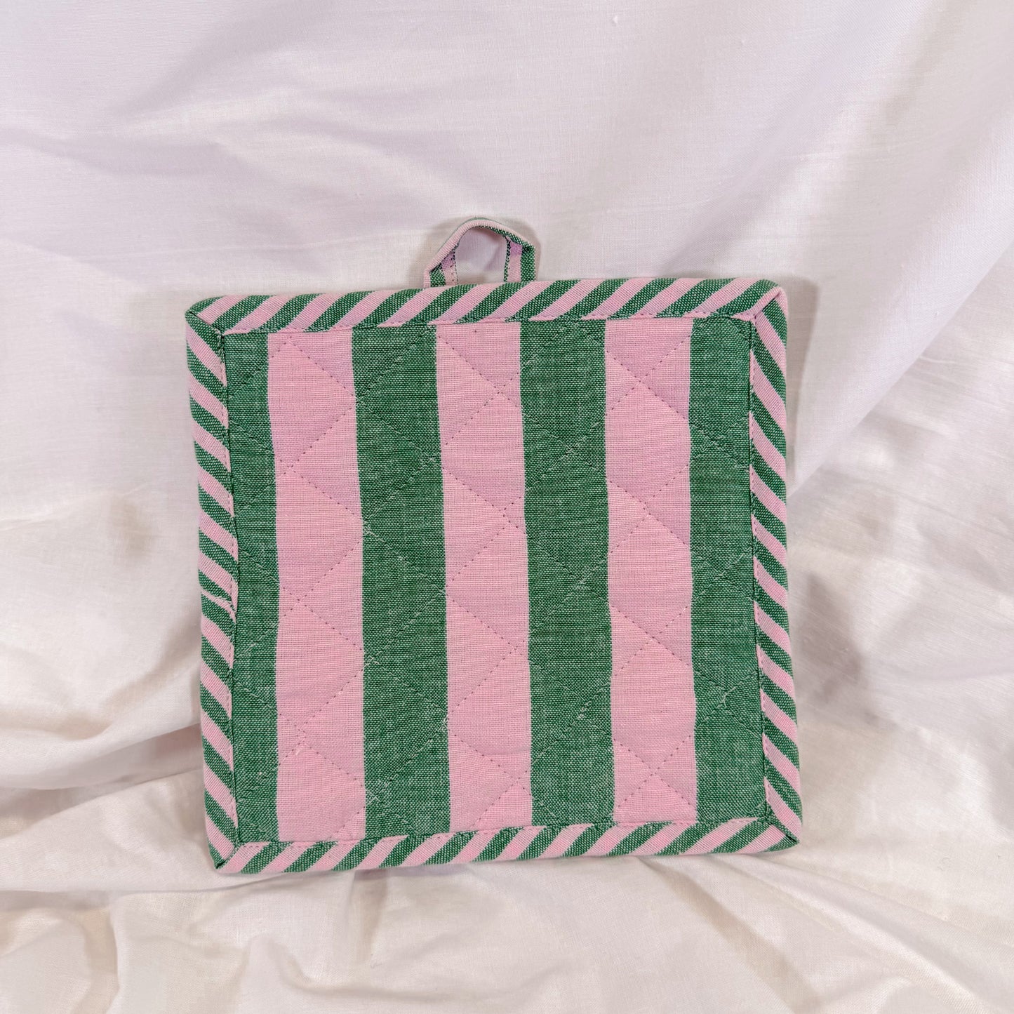 Color Block Stripe Pot Holder