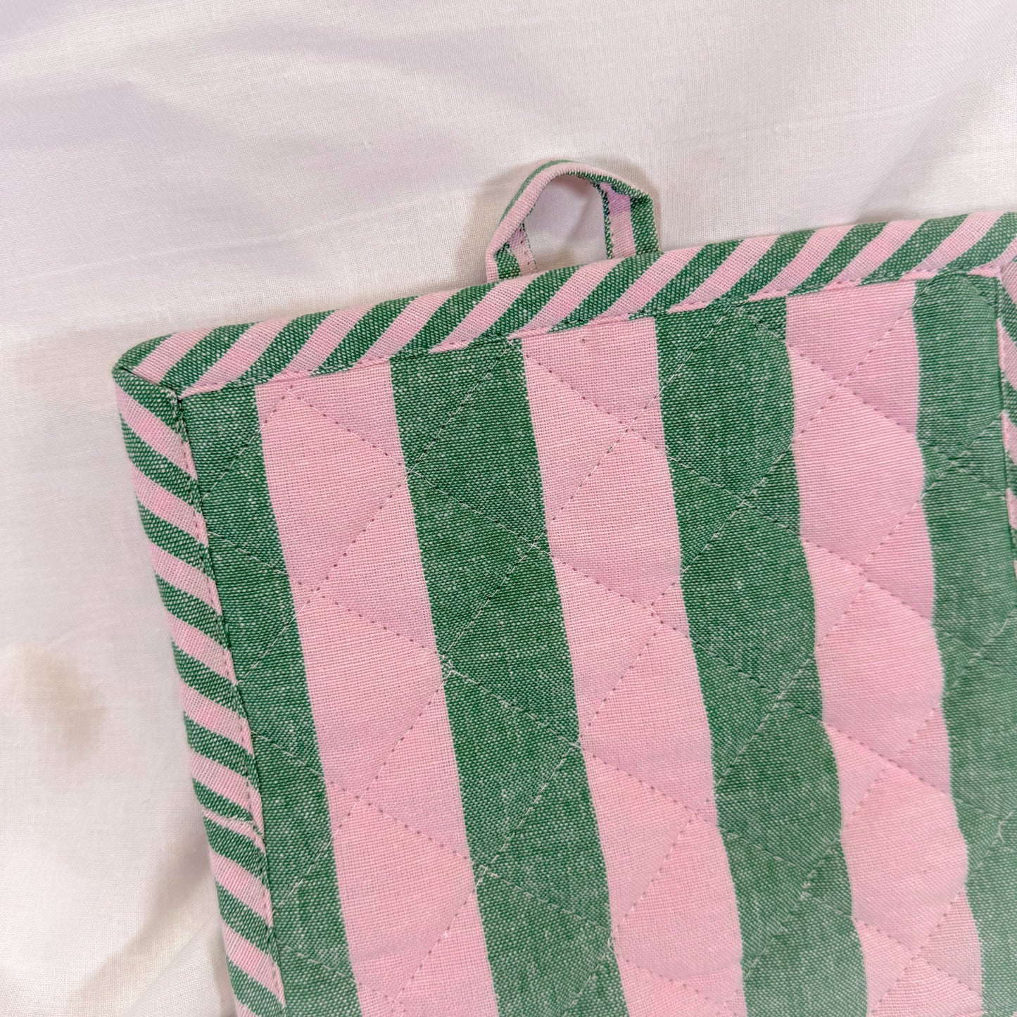 Color Block Stripe Pot Holder