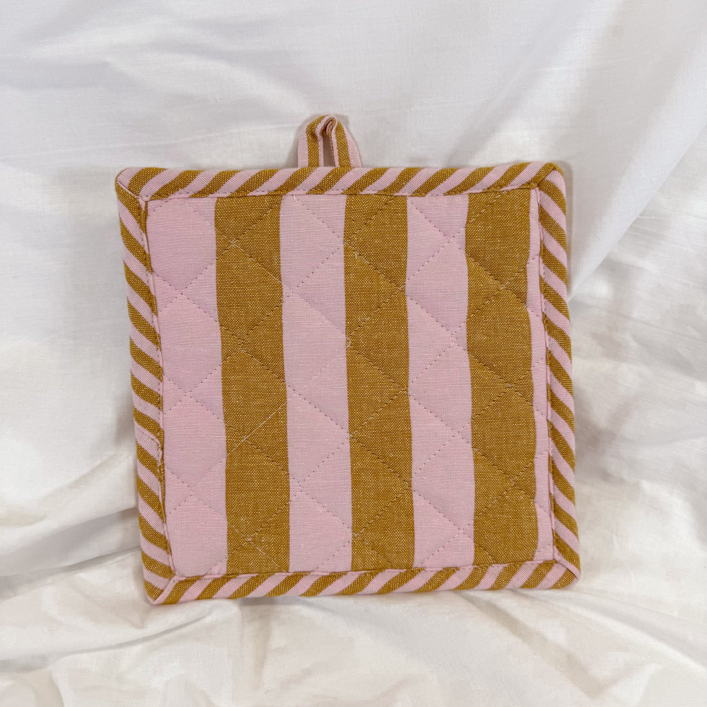 Color Block Stripe Pot Holder