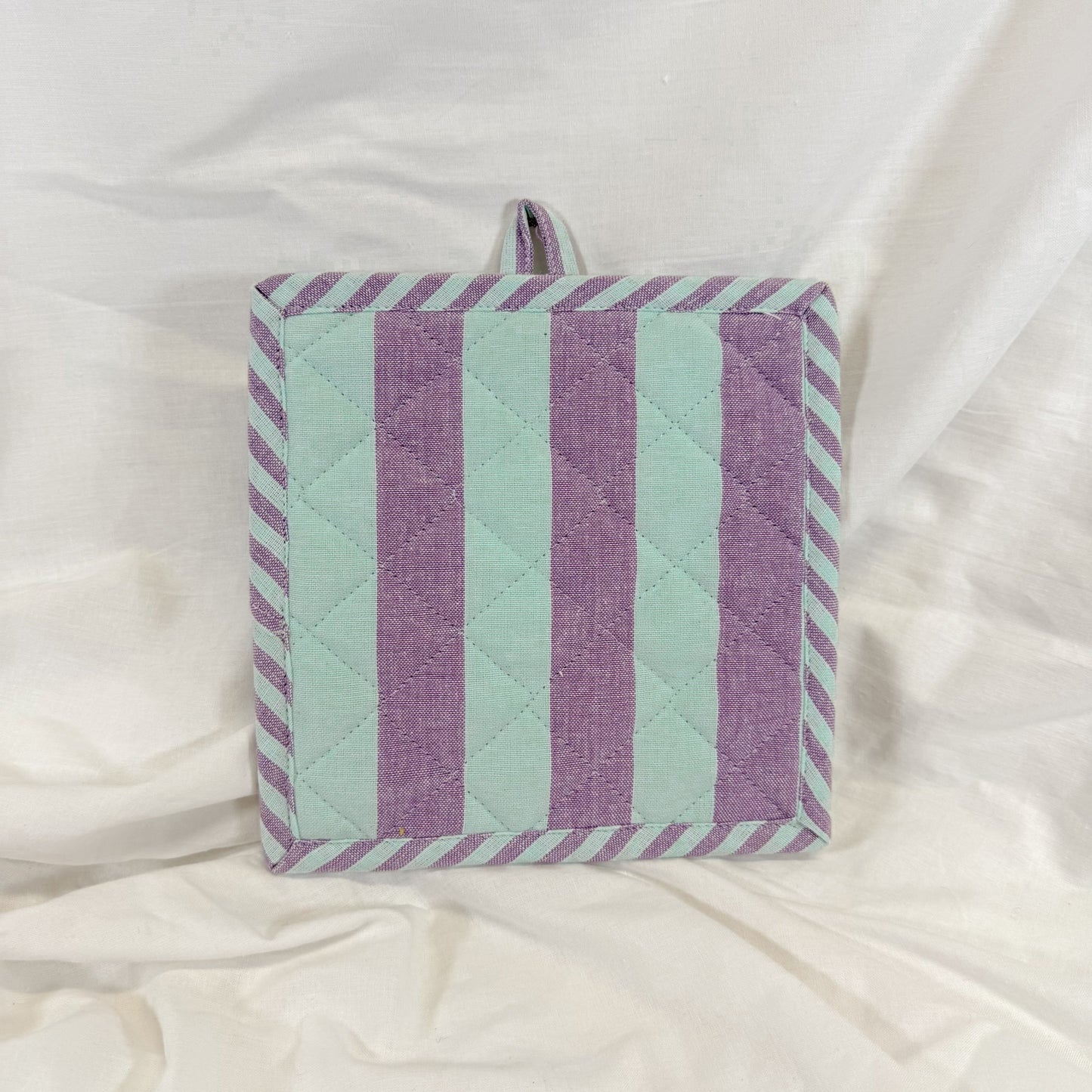 Color Block Stripe Pot Holder