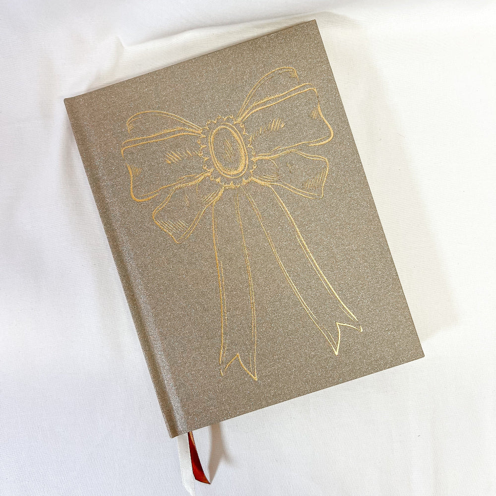 Gold Bow Hardcover Journal