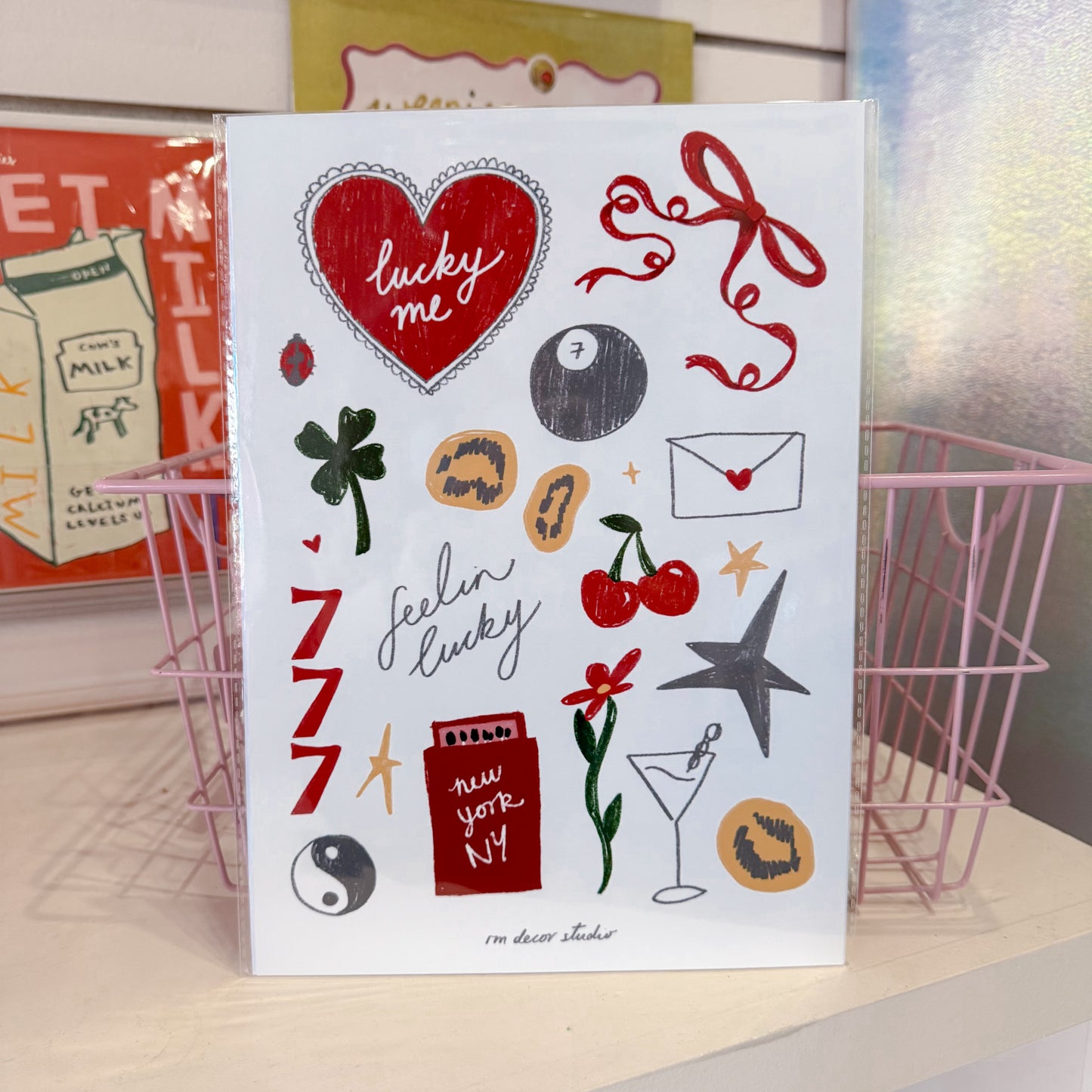 Lucky Collage Wall Art Print