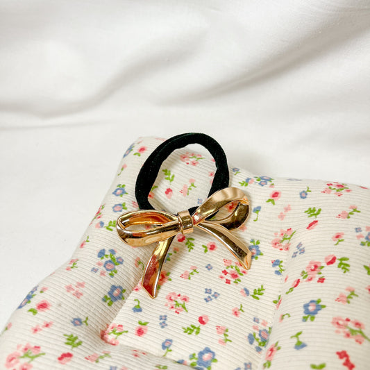 Gold Bow Ponytail Cuff