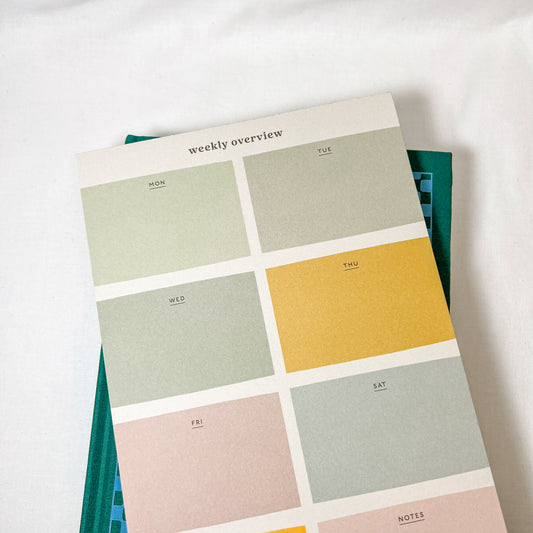 Pastel Color Block Weekly Planner Notepad