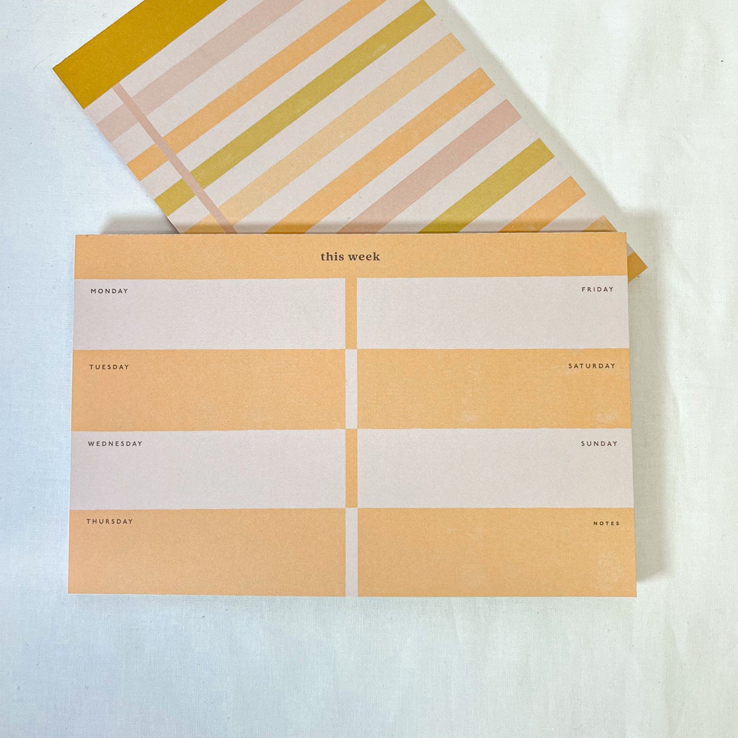 Pink Color Block Weekly Planner Notepad
