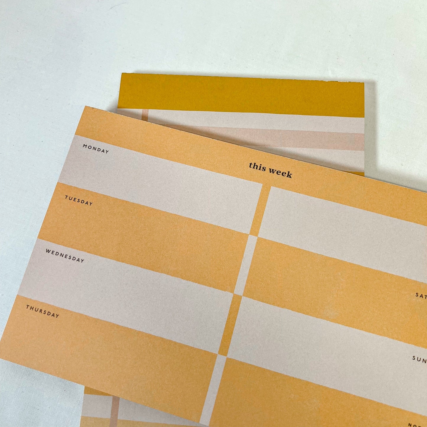 Pink Color Block Weekly Planner Notepad