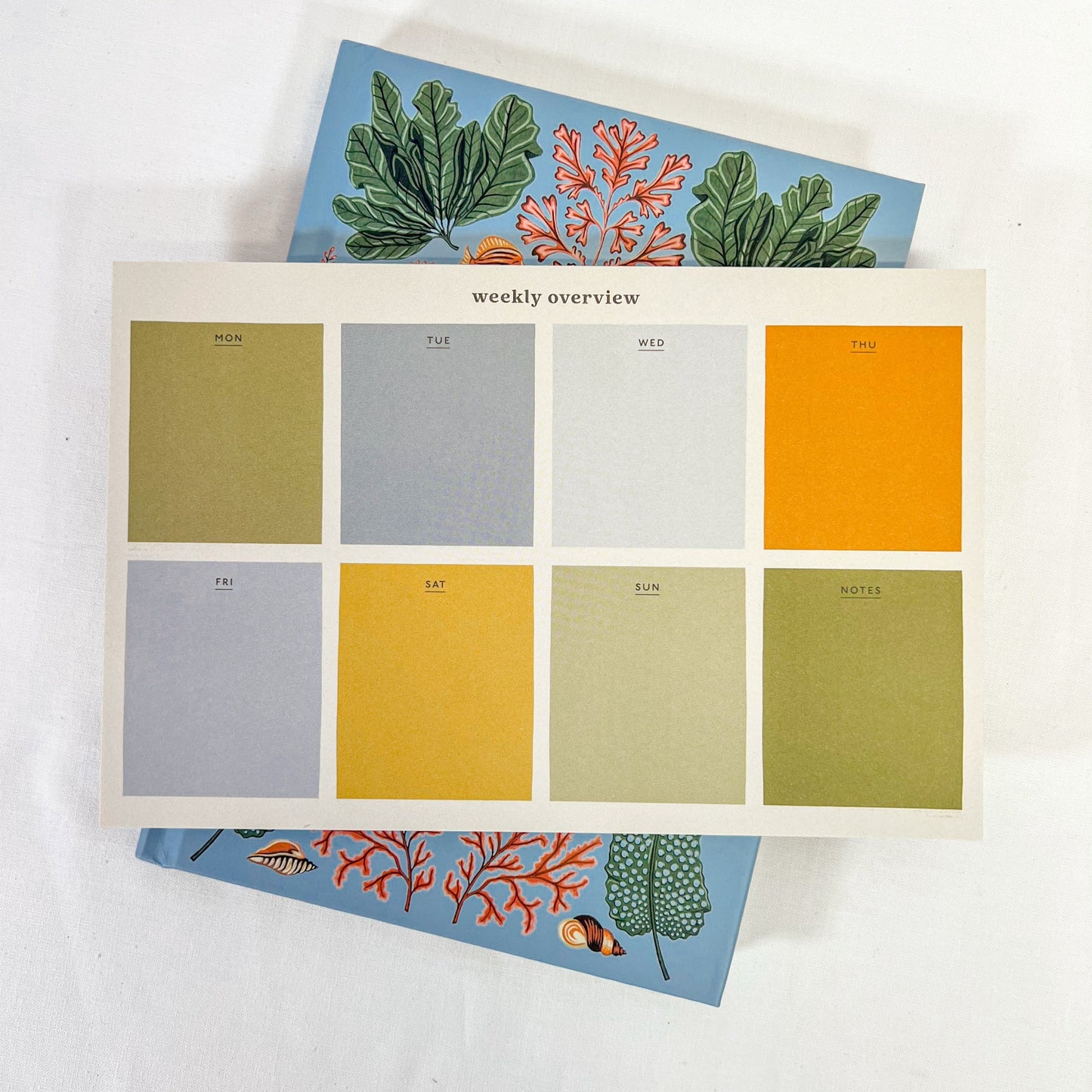 Neutral Color Block Weekly Planner Notepad