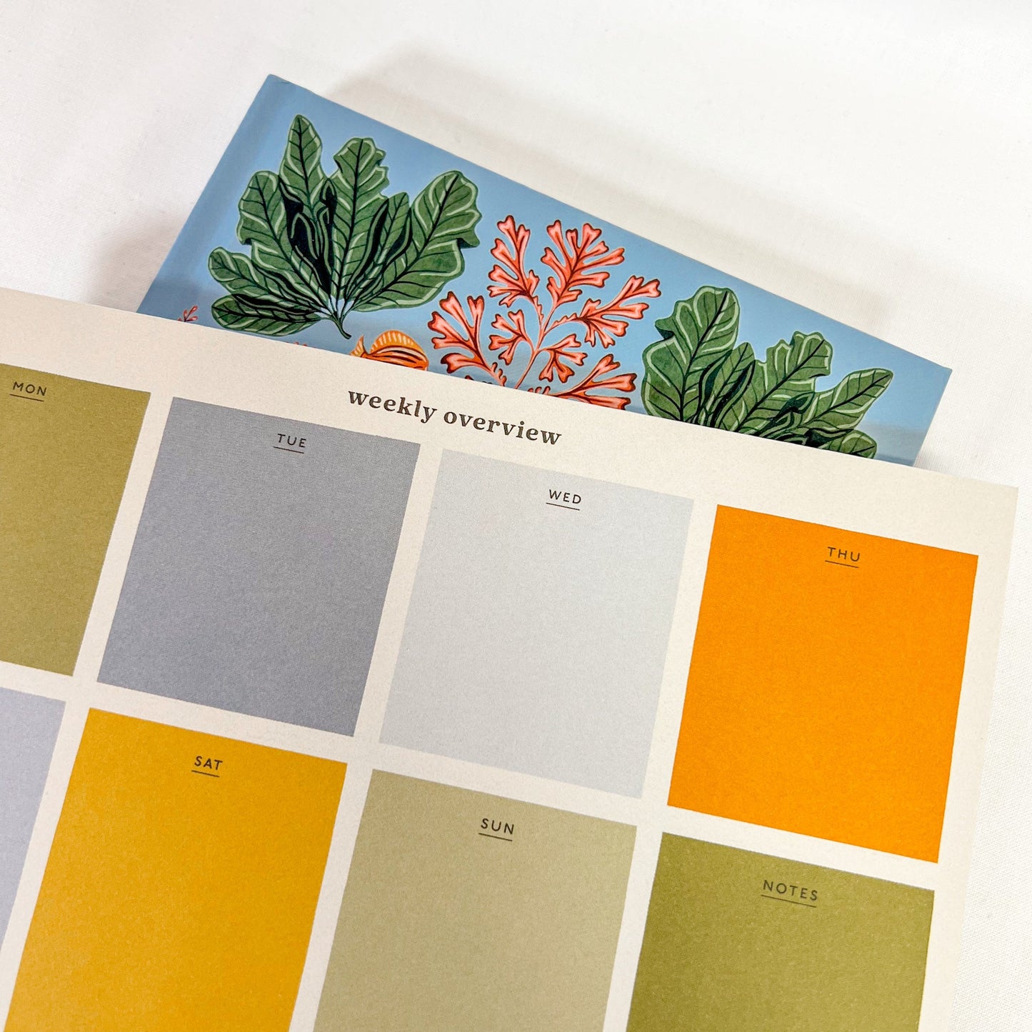 Neutral Color Block Weekly Planner Notepad