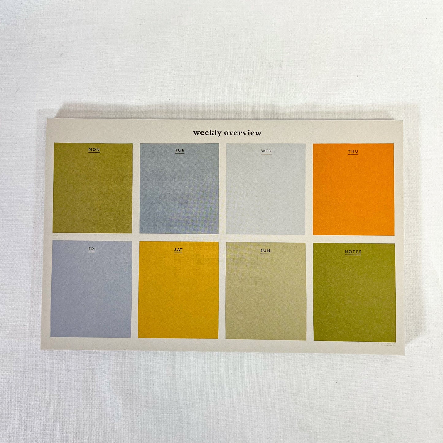 Neutral Color Block Weekly Planner Notepad