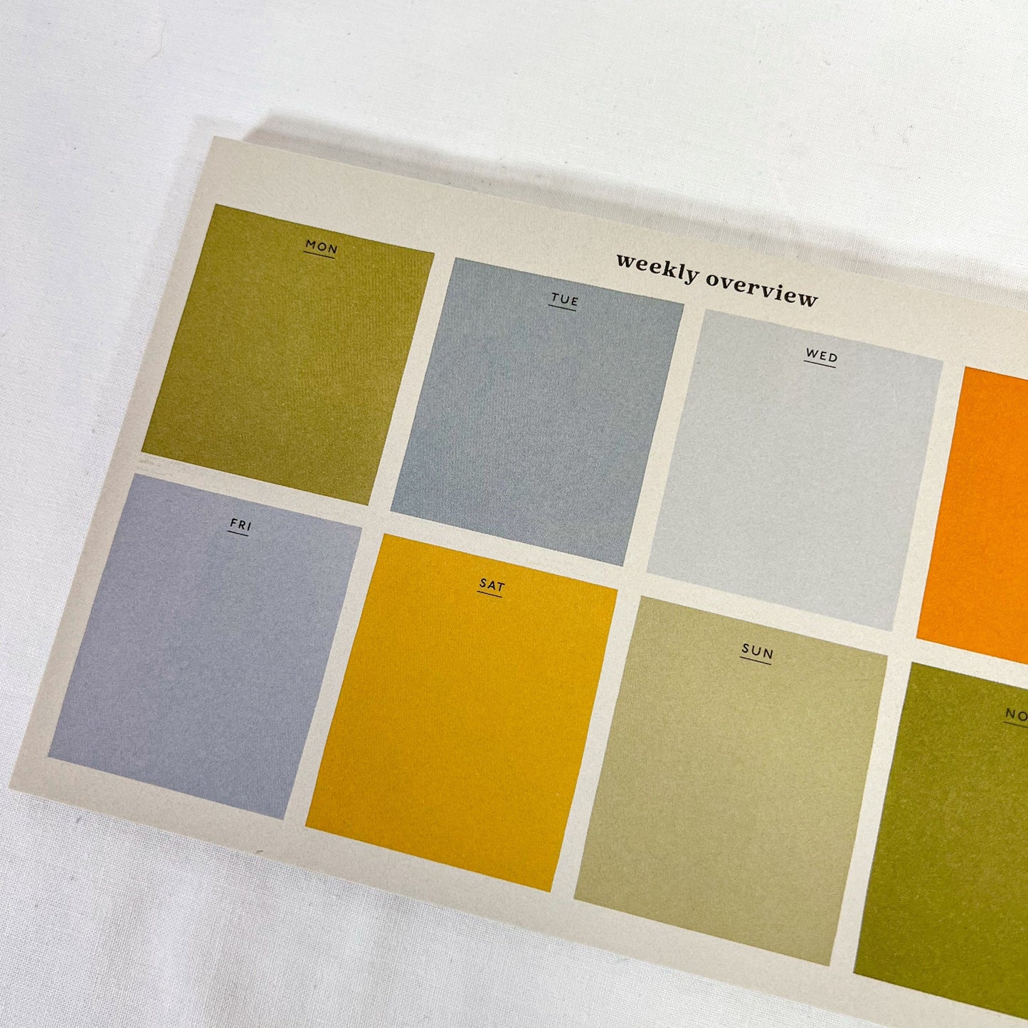 Neutral Color Block Weekly Planner Notepad