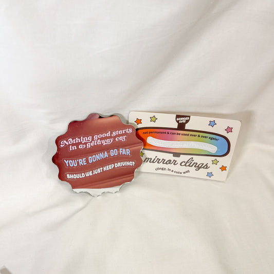 Keep Driving Car Mirror Cling