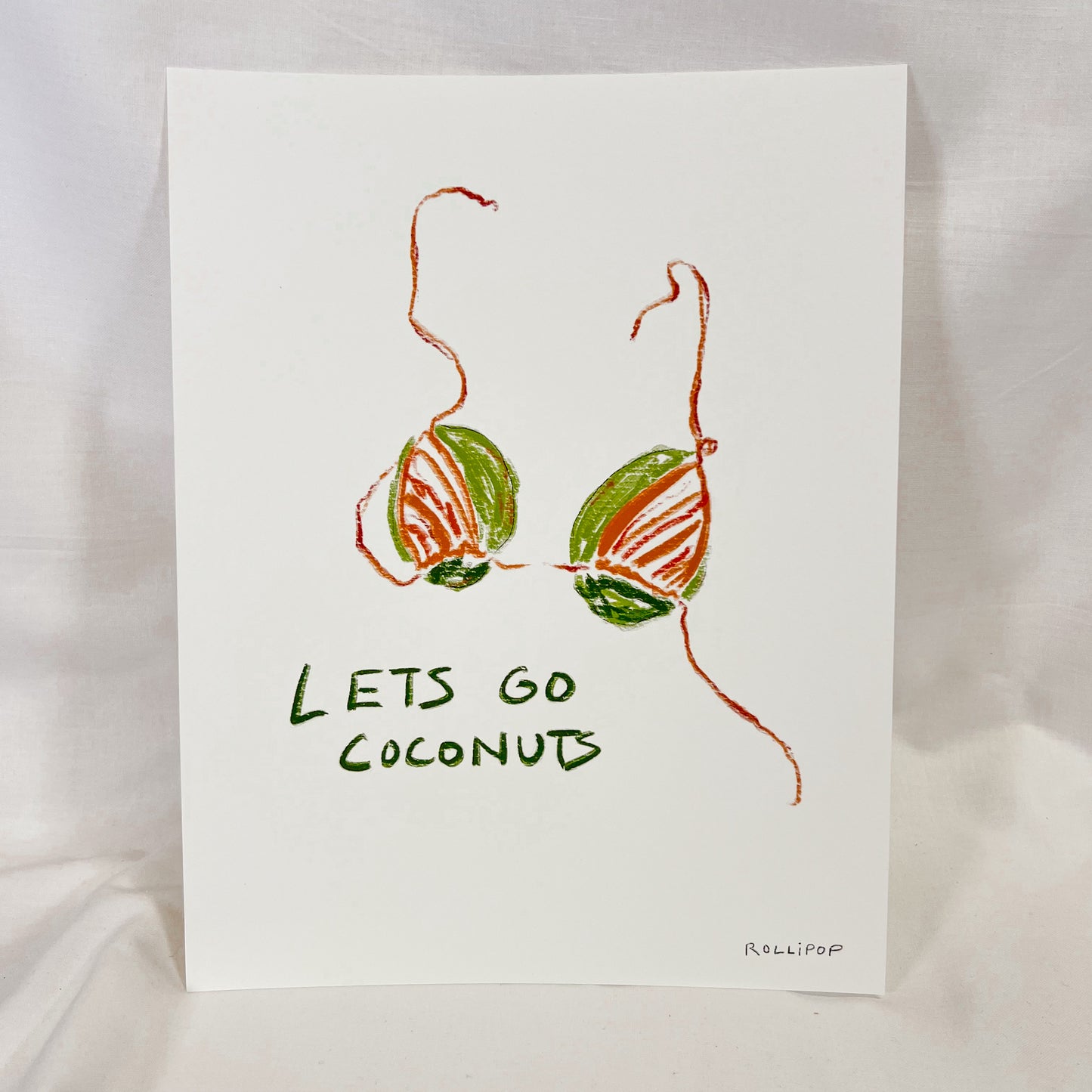 Let's Go Coconuts Wall Art Print