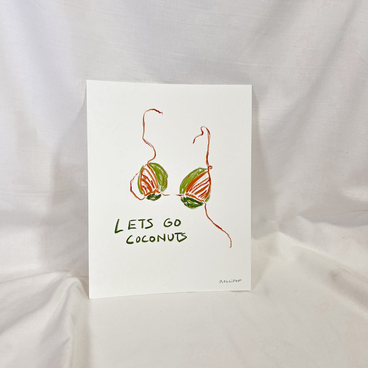 Let's Go Coconuts Wall Art Print