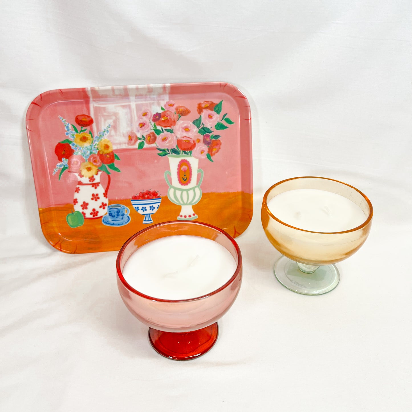 Vintage Glassware Candle