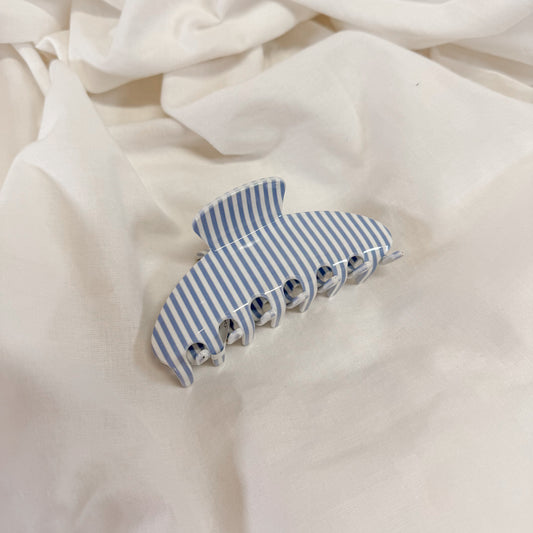 Blue Stripe Claw Hair Clip