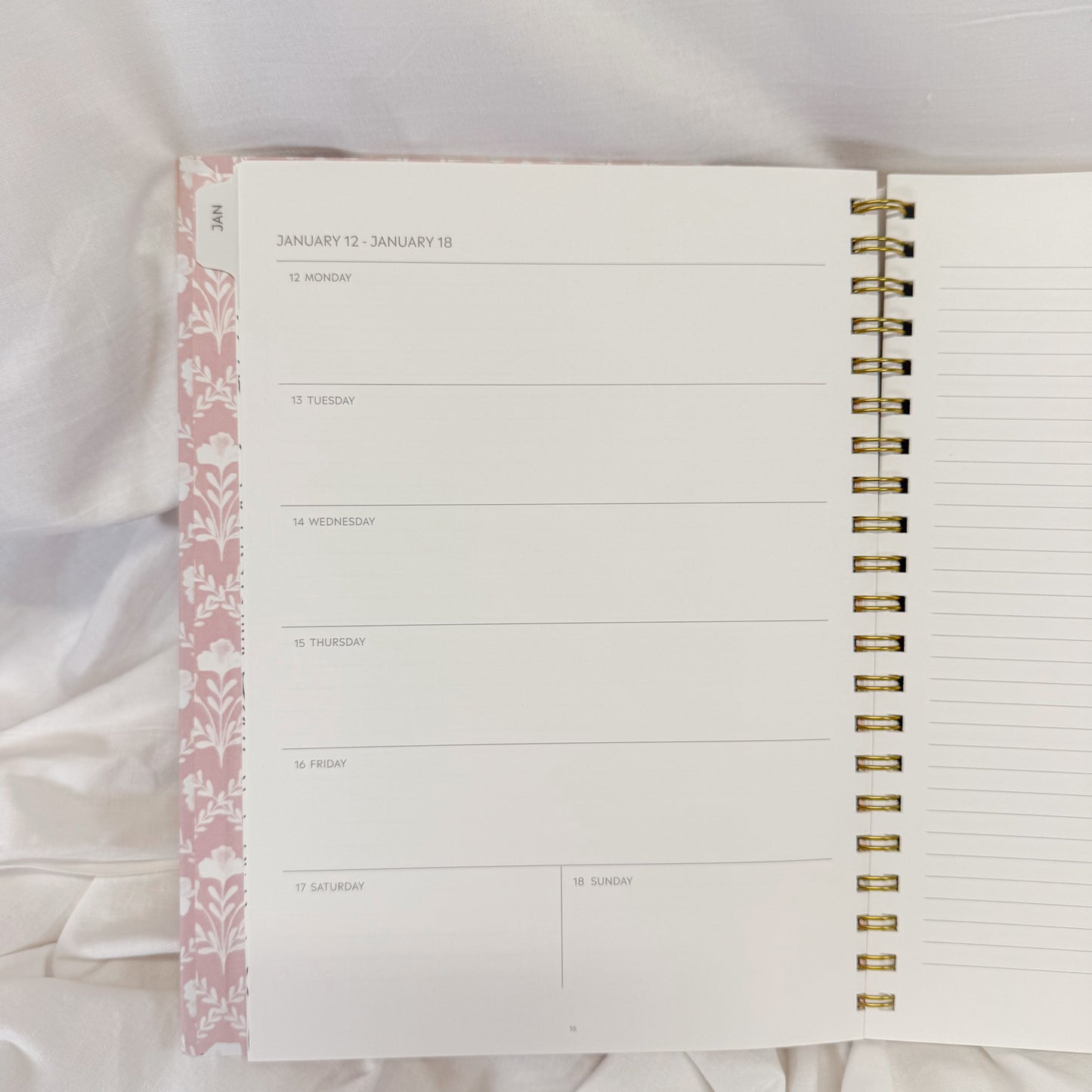 Pink Block Floral 2026 Planner