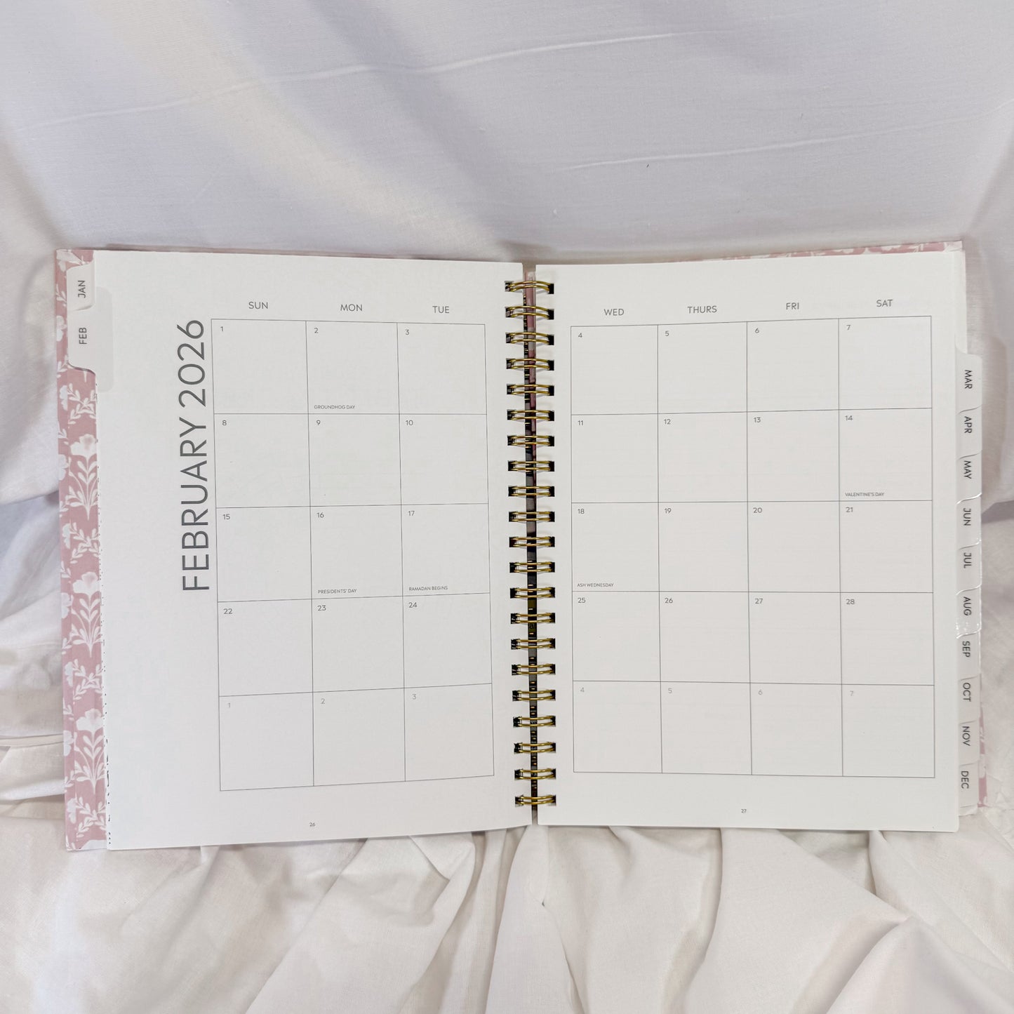 Pink Block Floral 2026 Planner