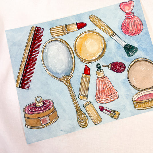 Vintage Vanity Wall Art Print