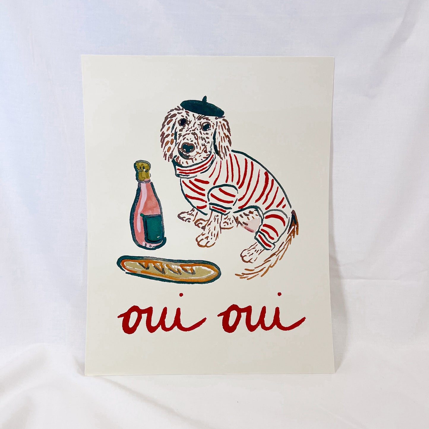 French Dachshund Wall Art Print