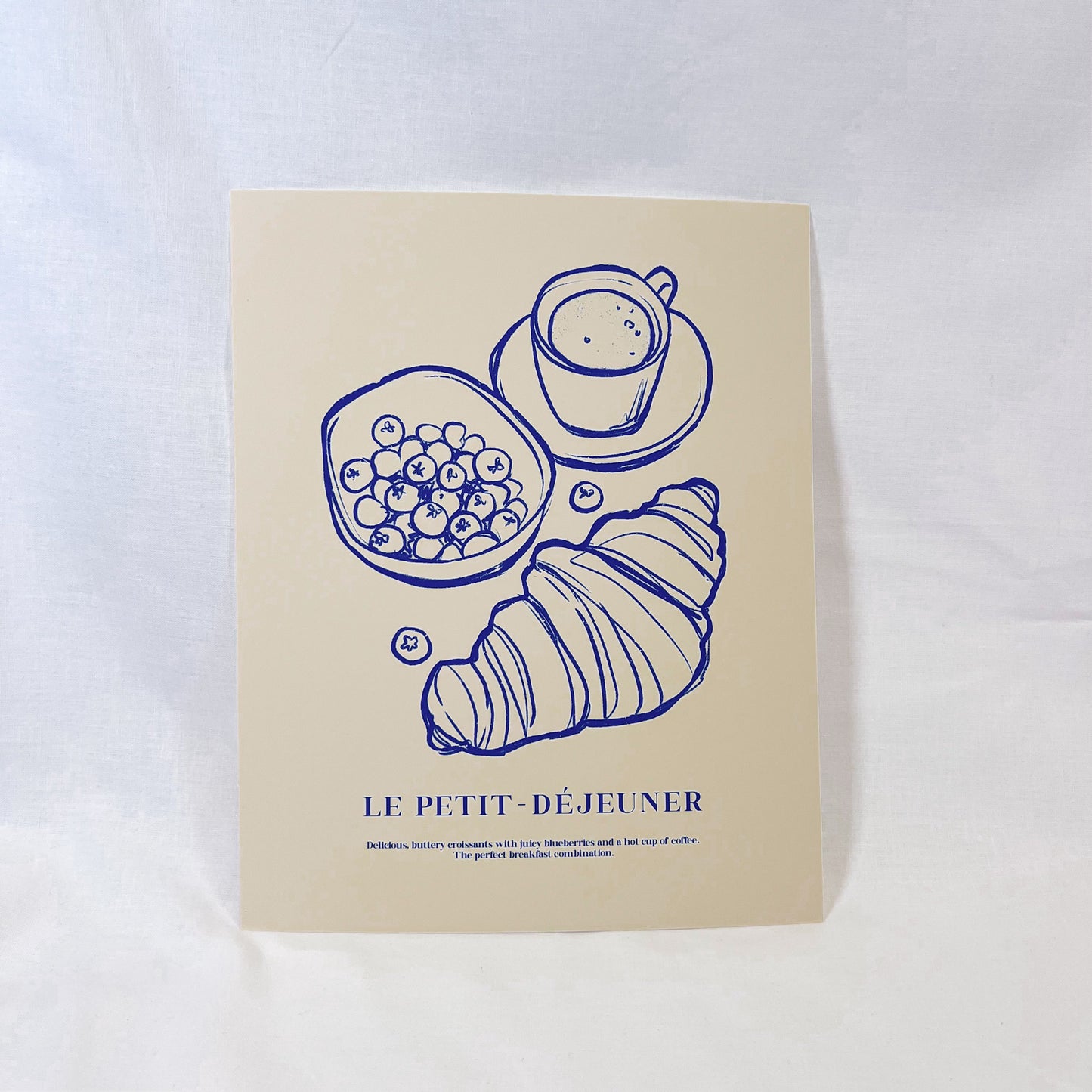 Croissant Breakfast Wall Art Print