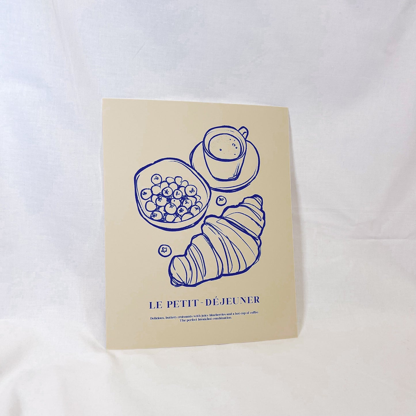 Croissant Breakfast Wall Art Print