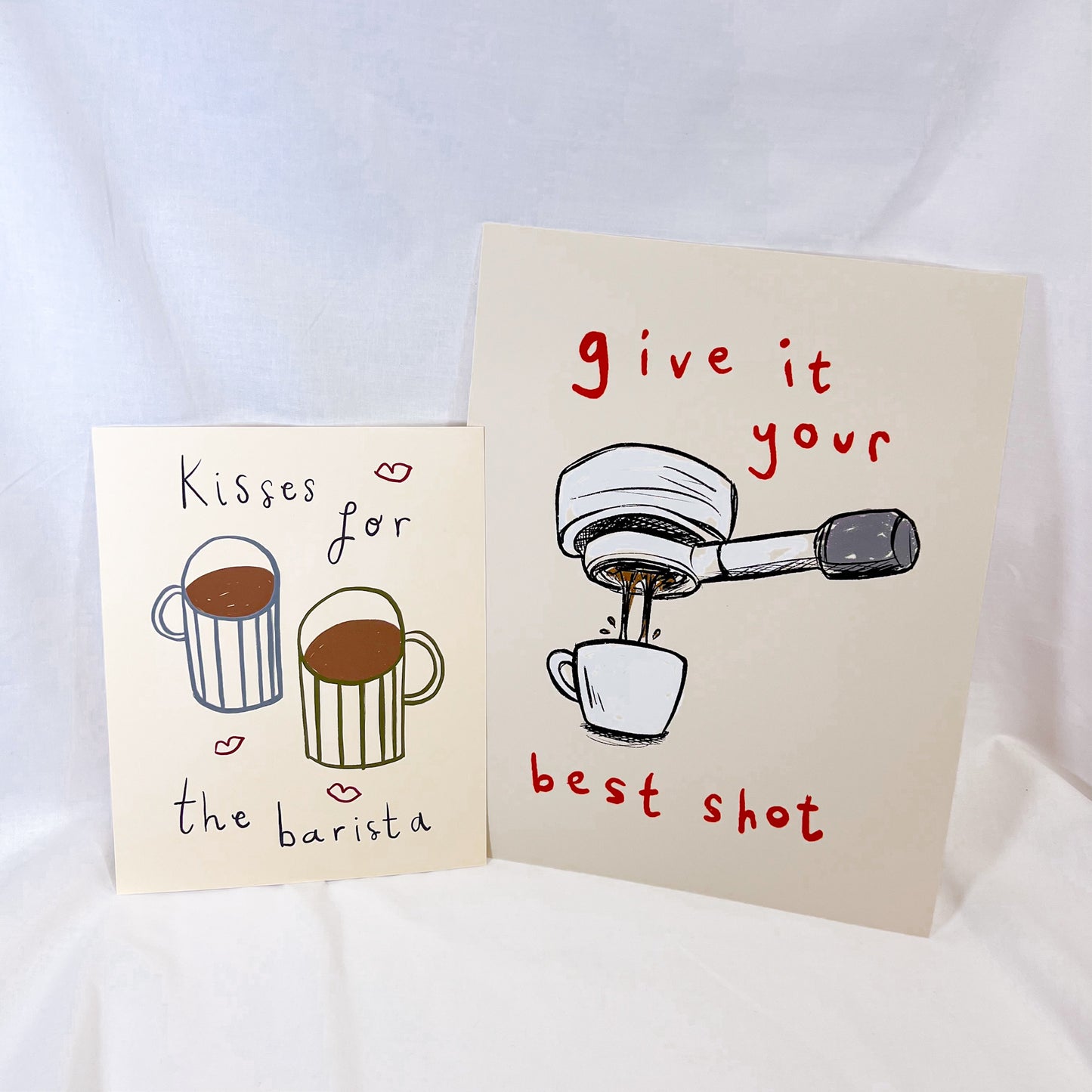 Barista Kisses Wall Art Print