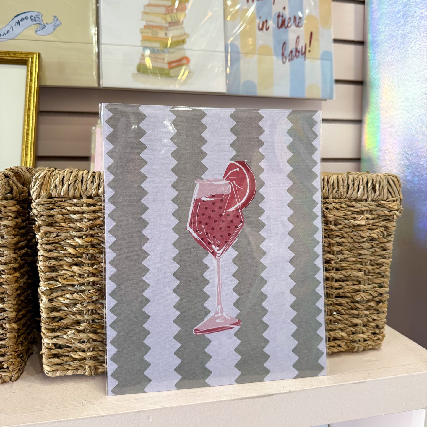 Polka Dot Cocktail Wall Art Print