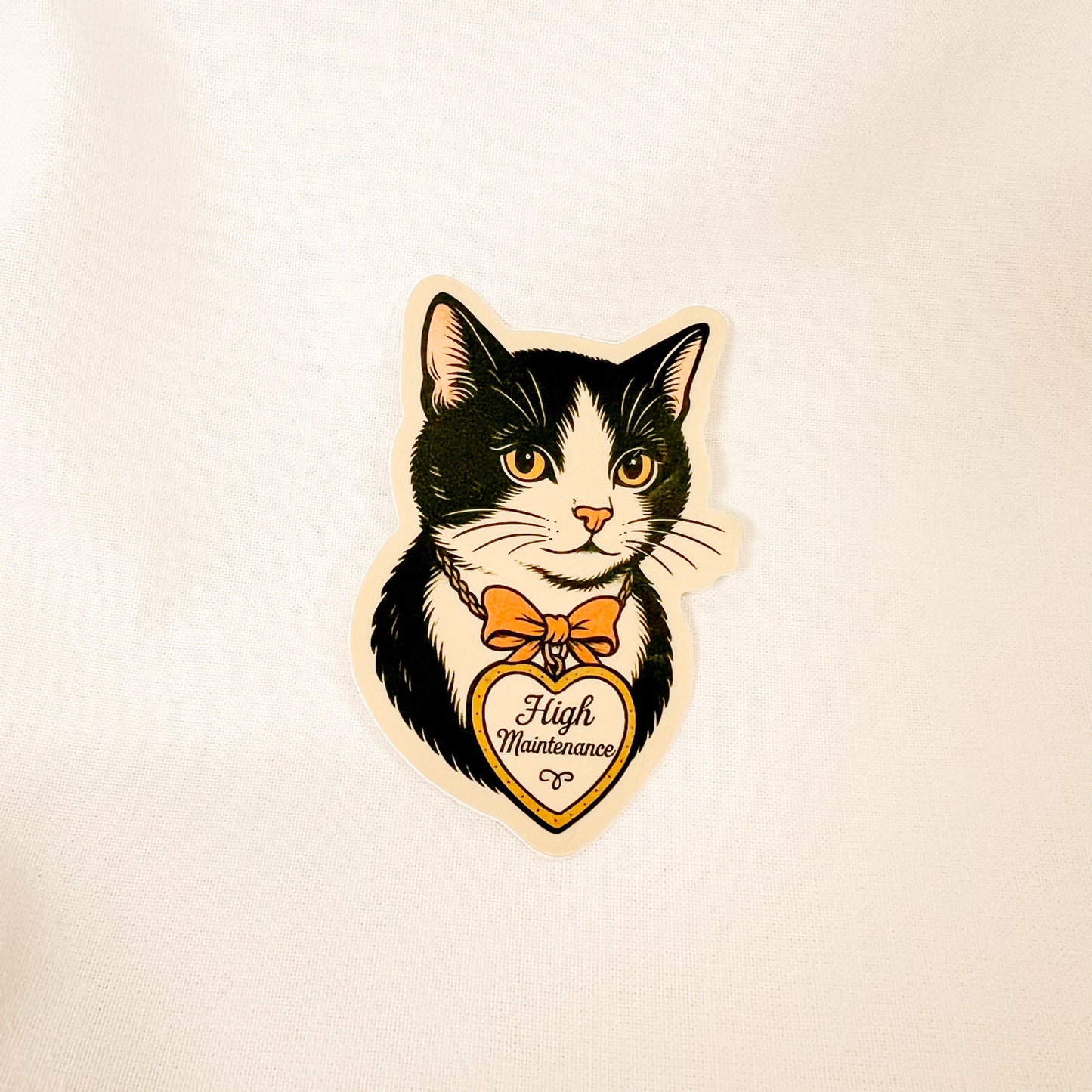 High Maintenance Cat Vinyl Sticker