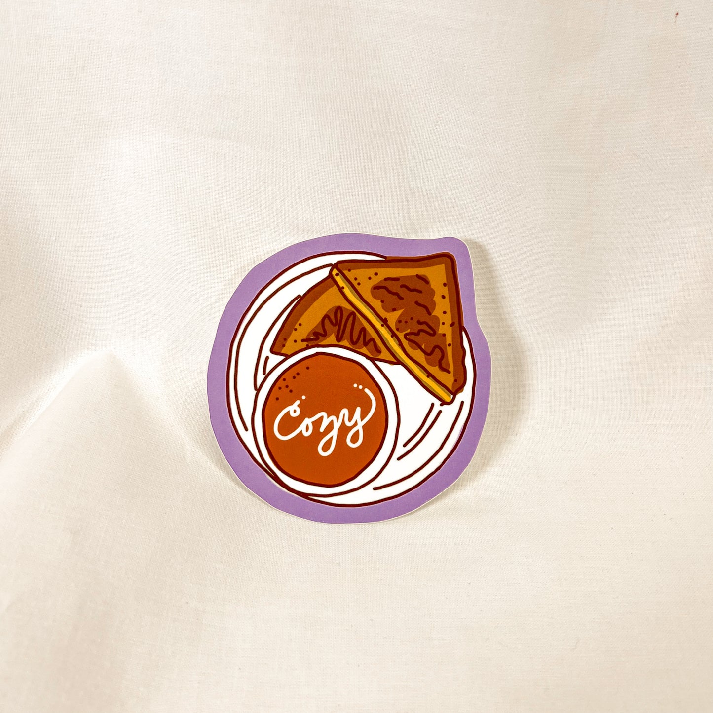 Cozy Grilled Cheese Vinyl Sticker