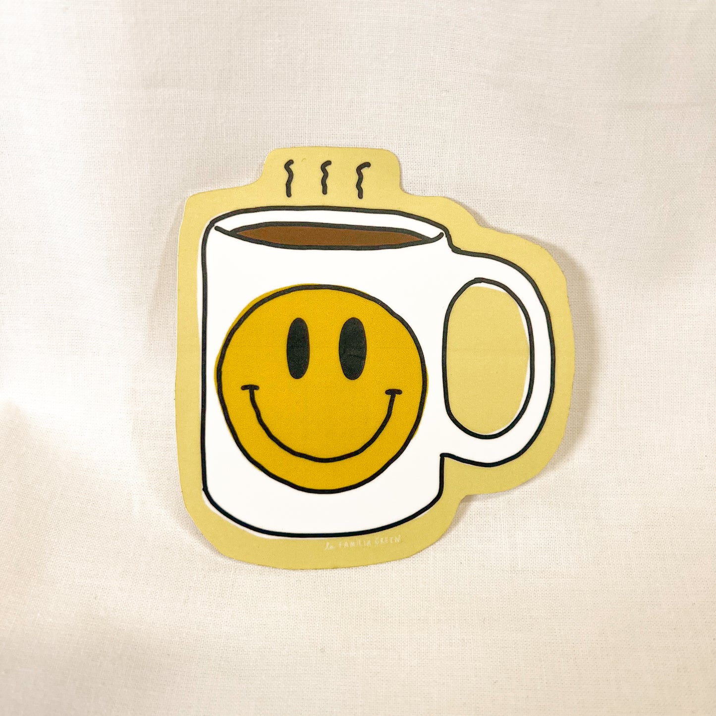 Happy Coffee Vinyl Sticker