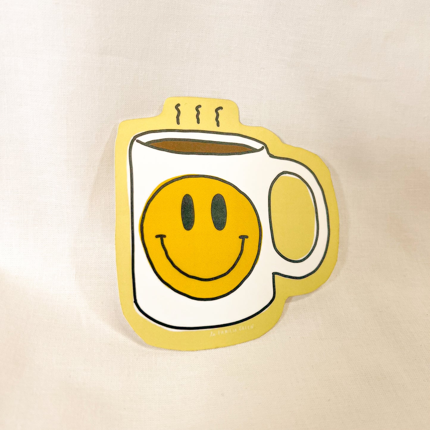 Happy Coffee Vinyl Sticker
