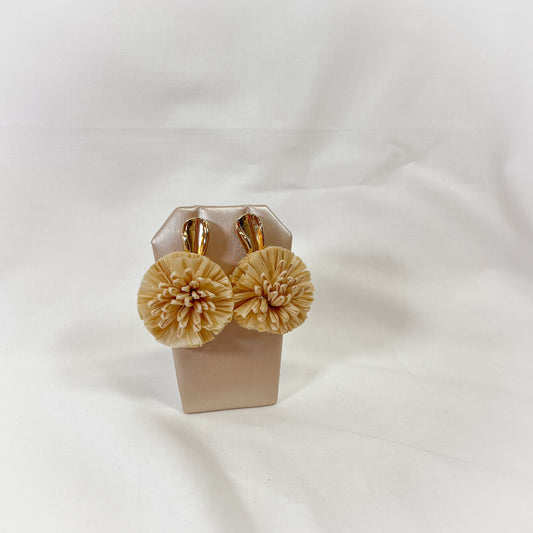 Raffia Flower Drop Earrings