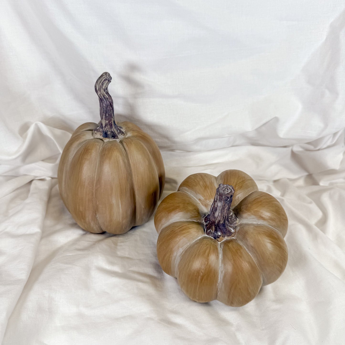Smooth Tan Decorative Pumpkin