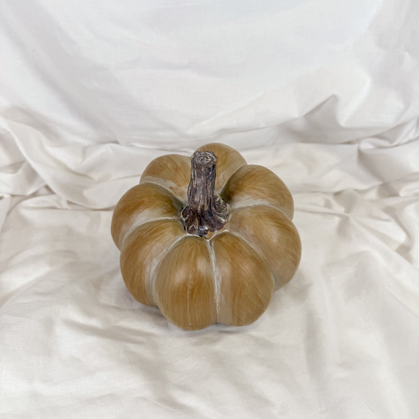 Smooth Tan Decorative Pumpkin