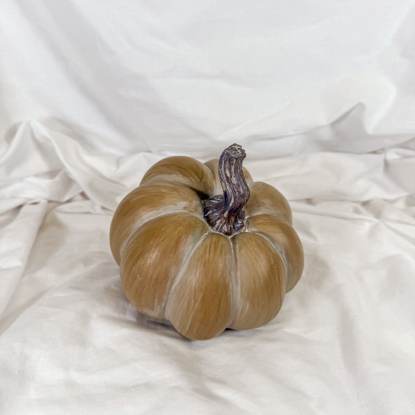 Smooth Tan Decorative Pumpkin