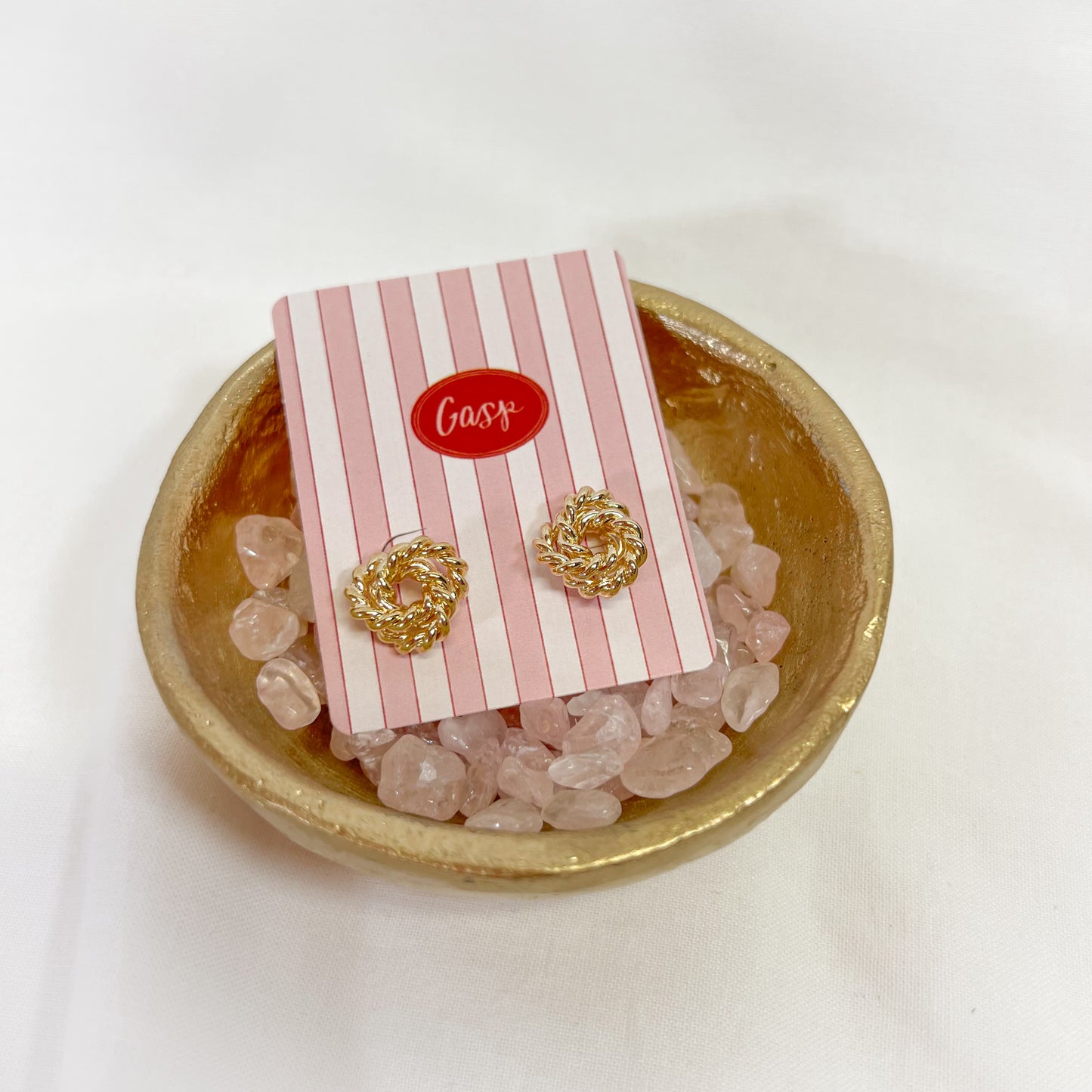 Knotted Rope Gold Earrings