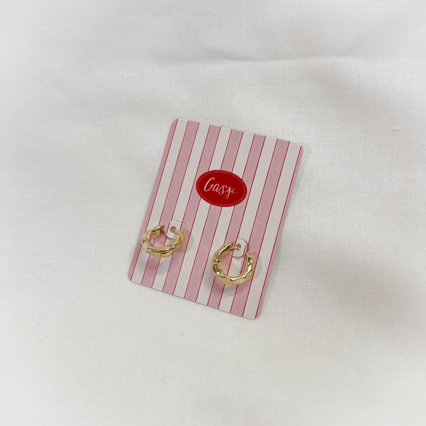 Hammered Clip Hoop Earrings