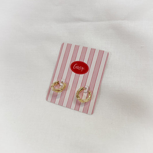 Hammered Clip Hoop Earrings