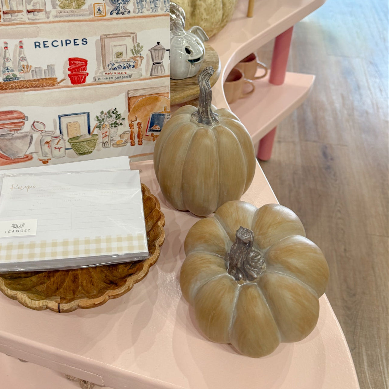 Smooth Tan Decorative Pumpkin