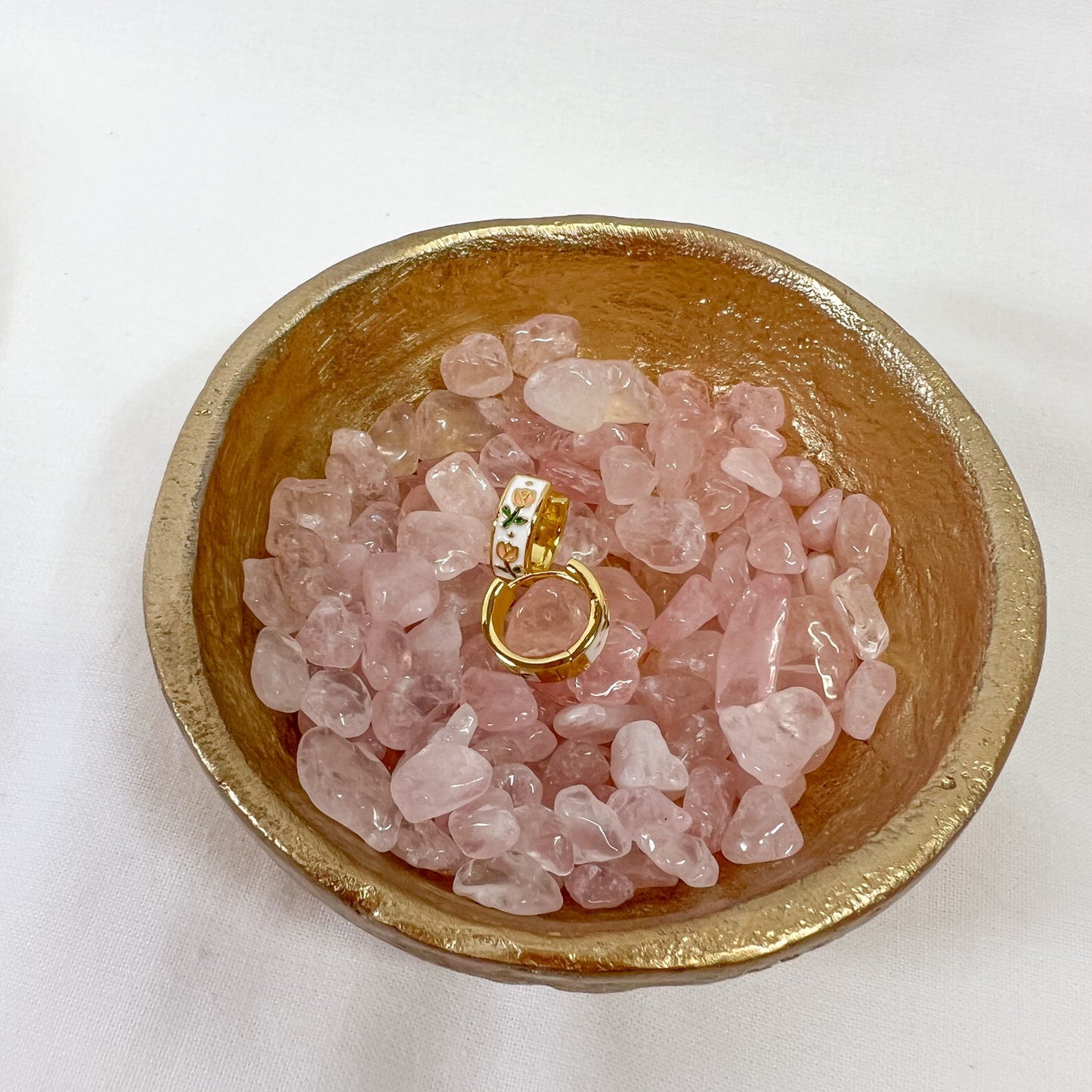 Enamel Tulip Hoop Earrings