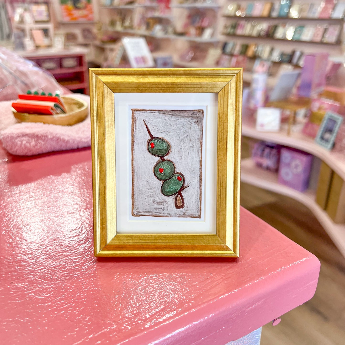 Martini Olives Mini Framed Wall Art