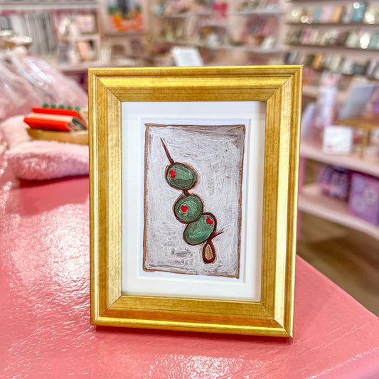 Martini Olives Mini Framed Wall Art