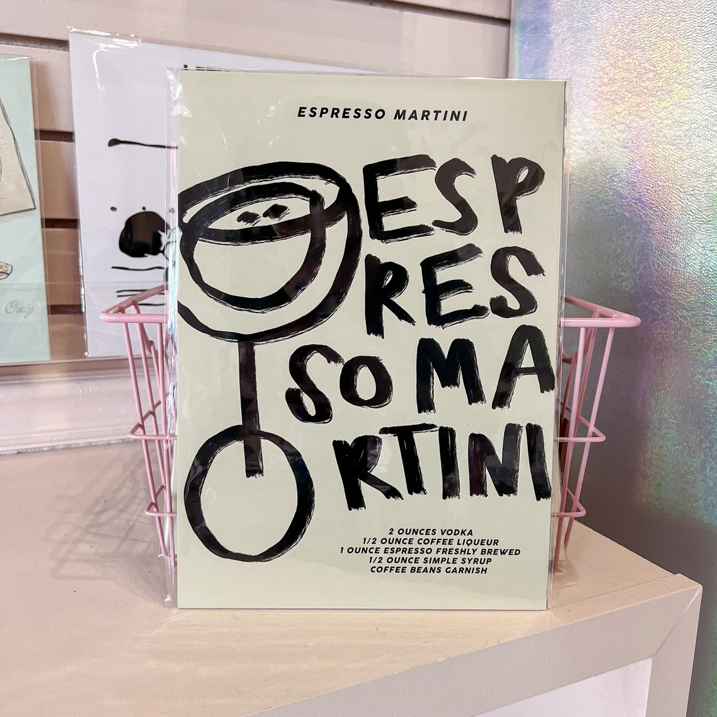 Neutral Espresso Martini Wall Art Print