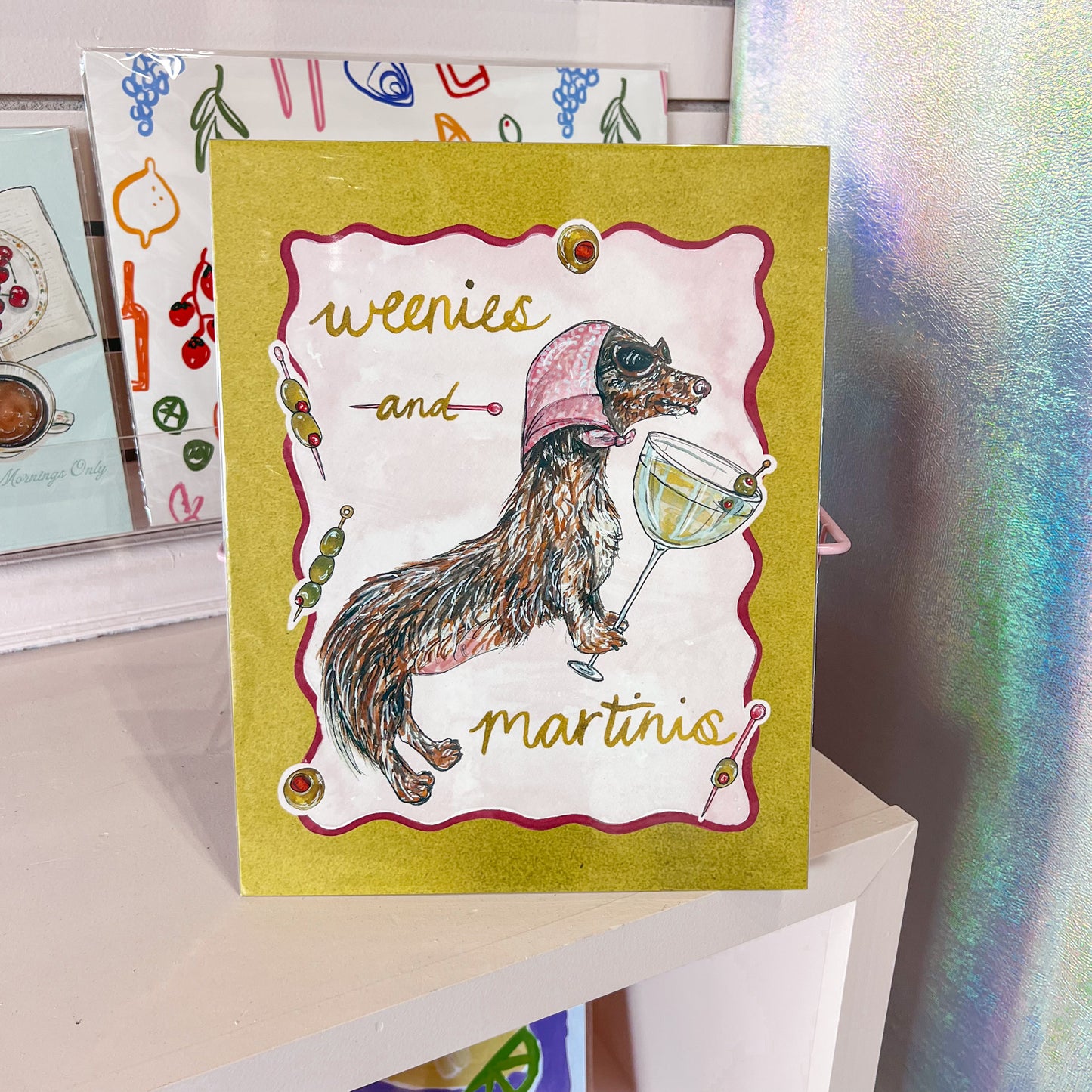 Fashionable Weenie Tini Wall Art Print