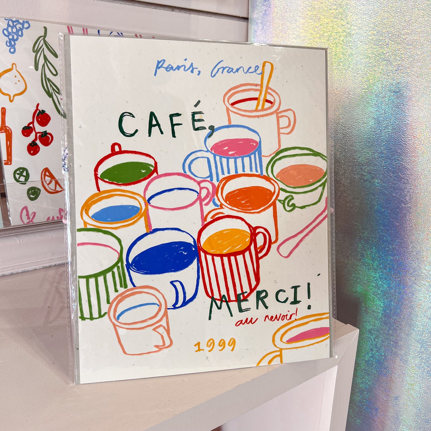 Cafe Merci Wall Art Print