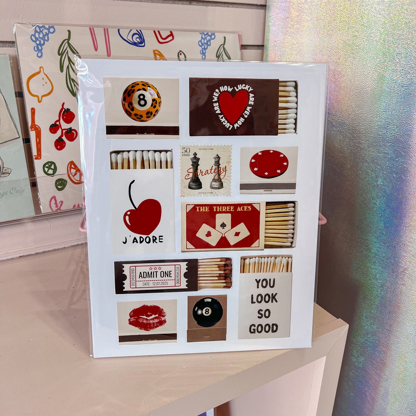 Cherry Matchbook Wall Art Print
