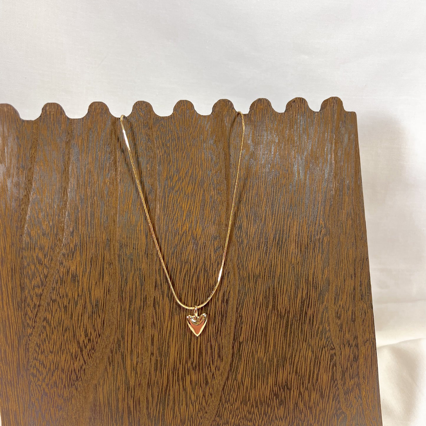 Puffy Heart Charm Necklace