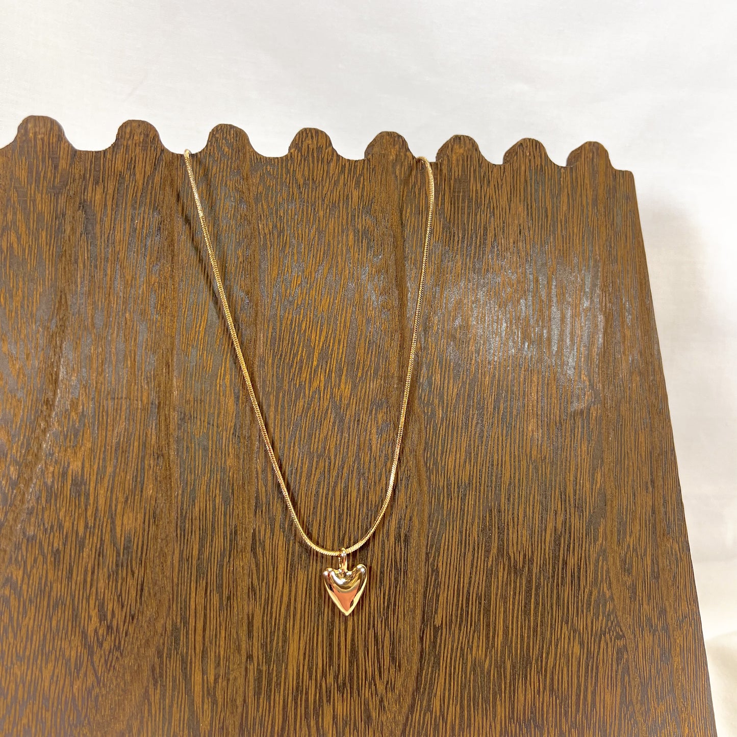 Puffy Heart Charm Necklace