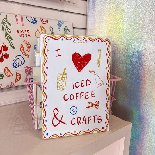 Iced Coffee & Crafts Wall Art Print
